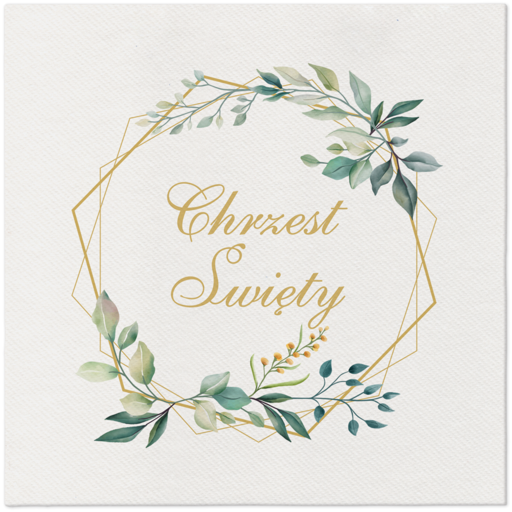Serwetki chrzest święty 33×33 20 szt paw