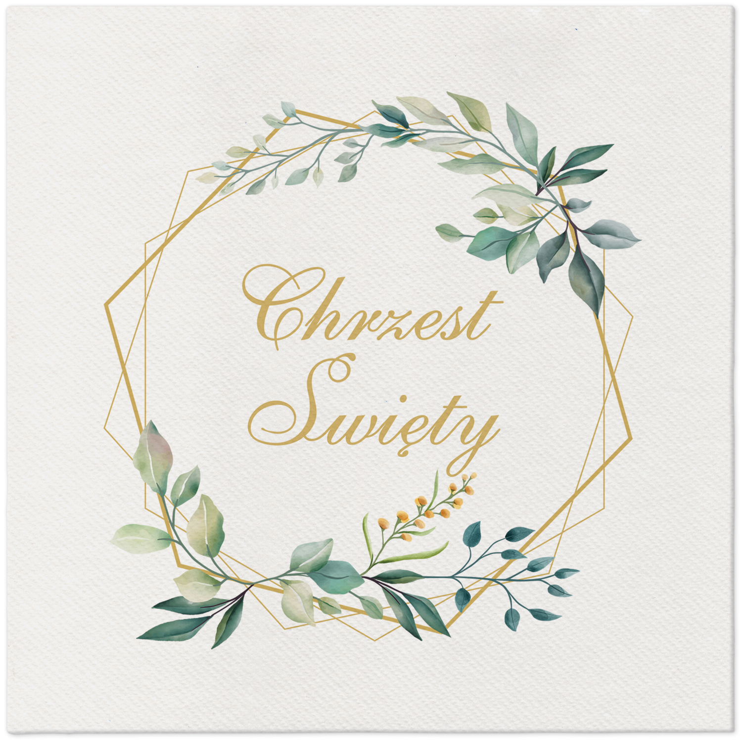 Serwetki chrzest święty 33×33 20 szt paw