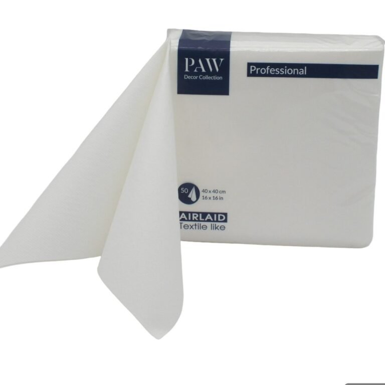 Serwetki Flizelinowe Biały 50szt Paw