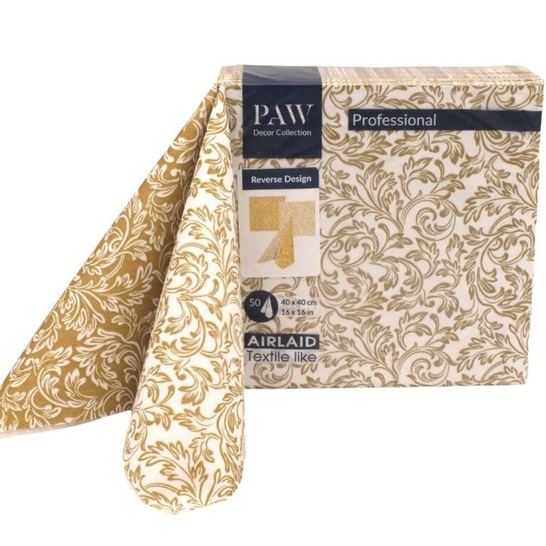 Serwetki Flizelinowe baroque etude Złote 50szt Paw