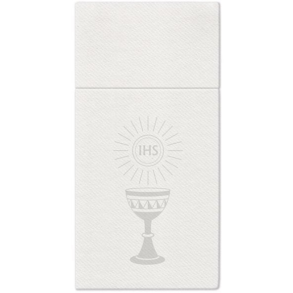 Kieszonki flizelinowe -My First Communion Silver 25szt