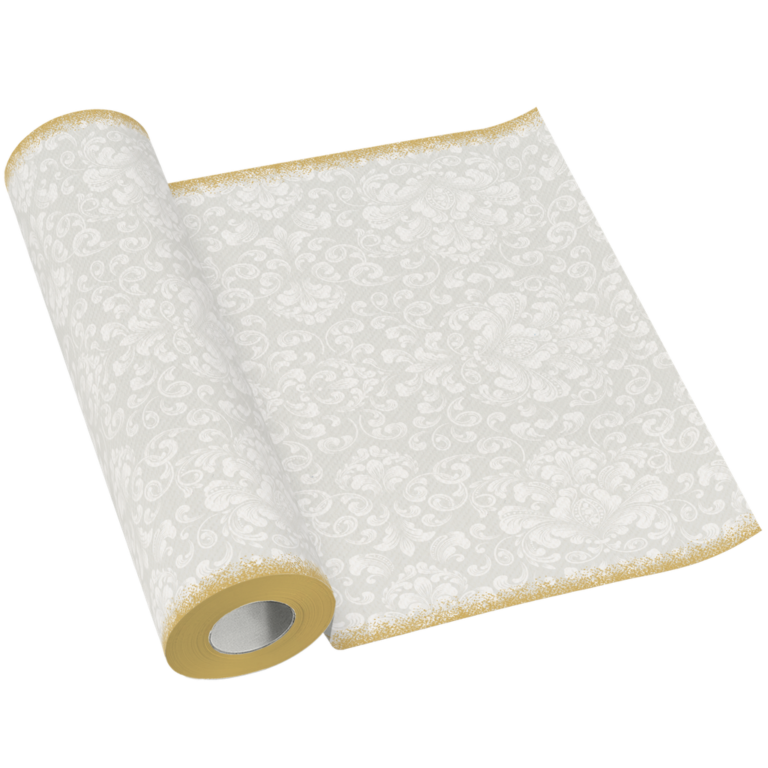 Bieżnik flizelinowy Rococco White 24 m x 40 cm
